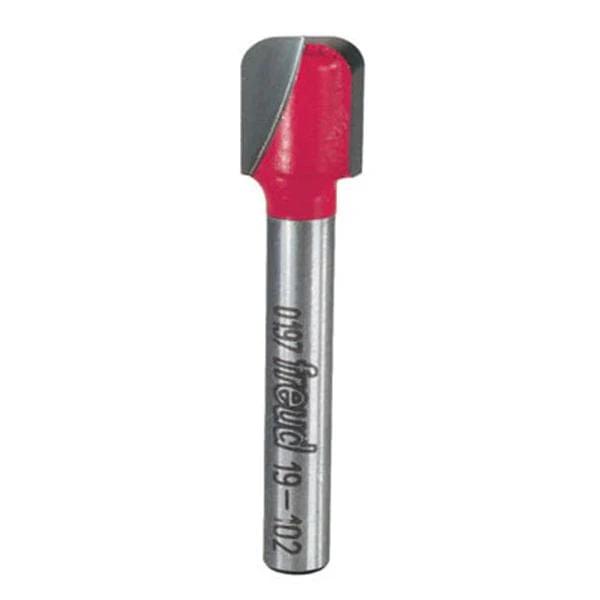 1/8" Radius Dish Carving Router Bit - Shank:1/4" - Diameter:7/16" - Cutting Length:1/2"